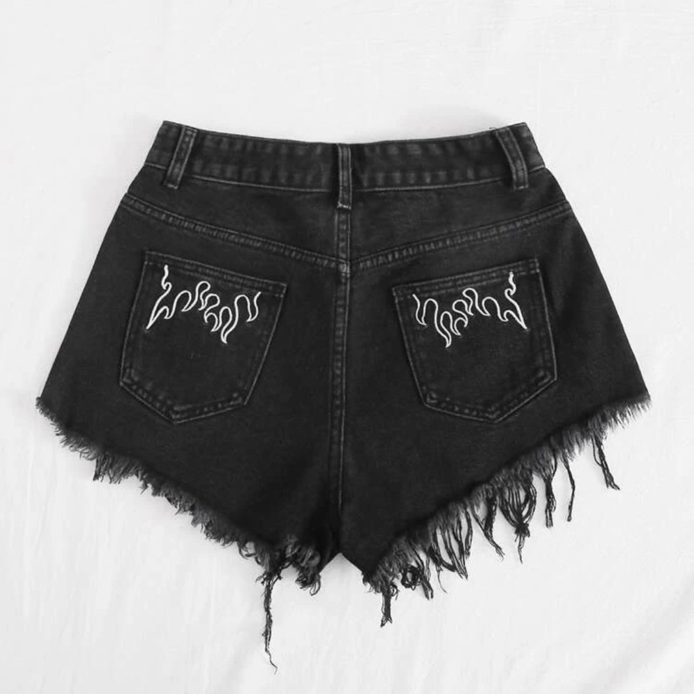 high waisted jean shorts